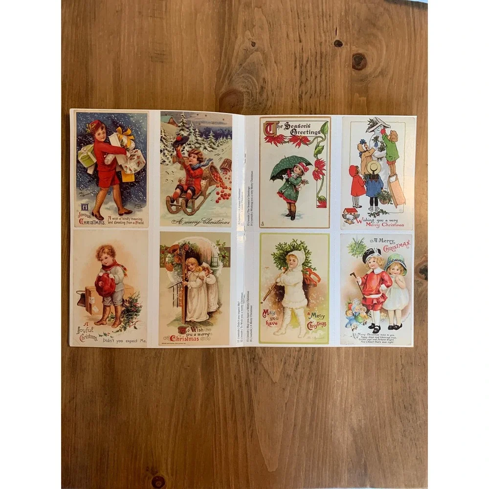 Old-Fashioned Christmas Postcards 24 Postcards Vintage Gabriella Oldham 1989